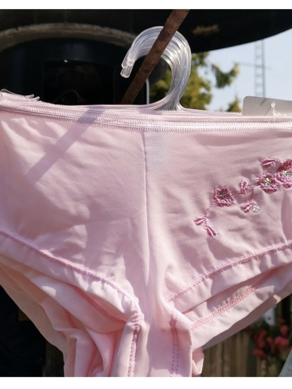 Rene Rofe Light Pink Embroidered Briefs - Picture 2 of 6